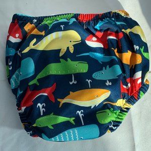 Green Sprouts Swim Diaper Infant Baby Whale Design